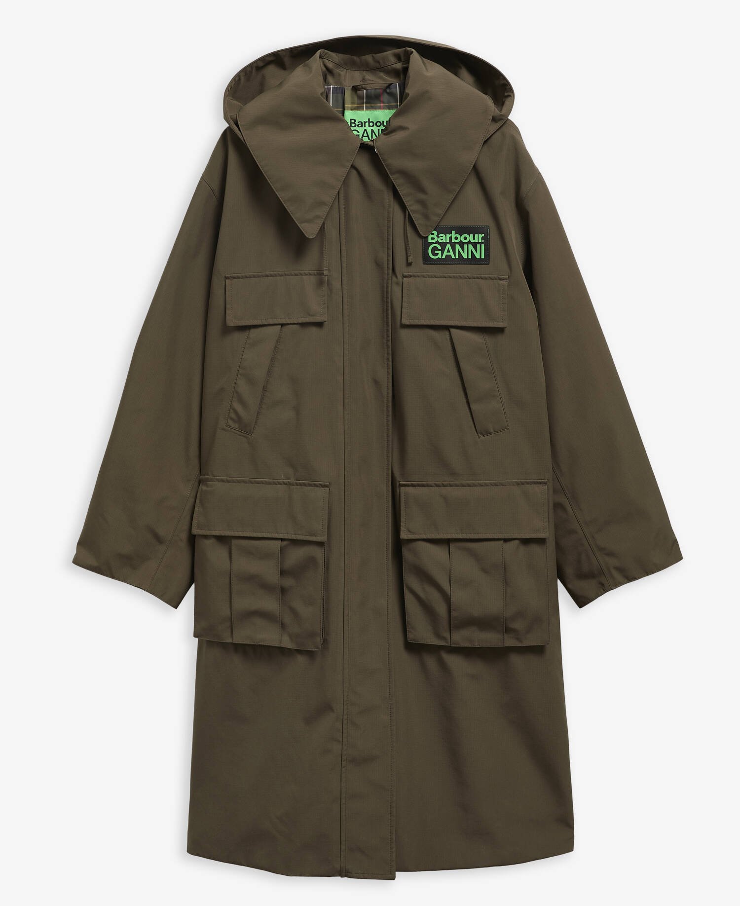 Barbour x GANNI Waterproof Parka Jacket image number 6