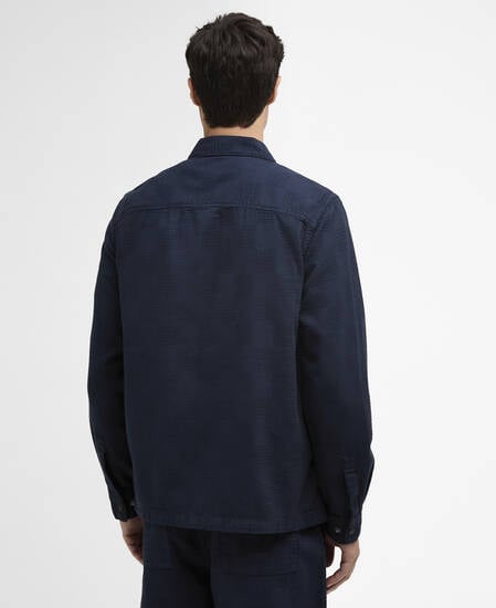 Blackstreak Summer Jacquard Overshirt Navy