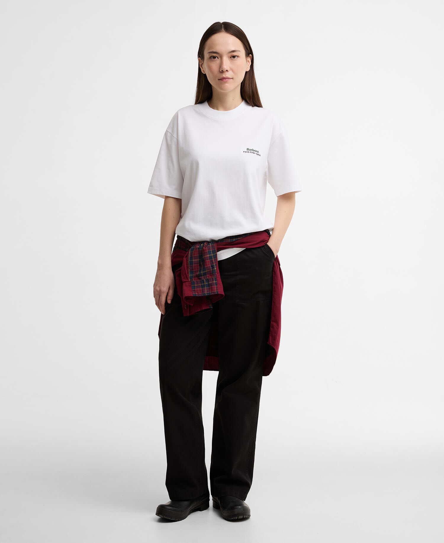 T-shirt con stampa Barbour x Feng Chen Wang White