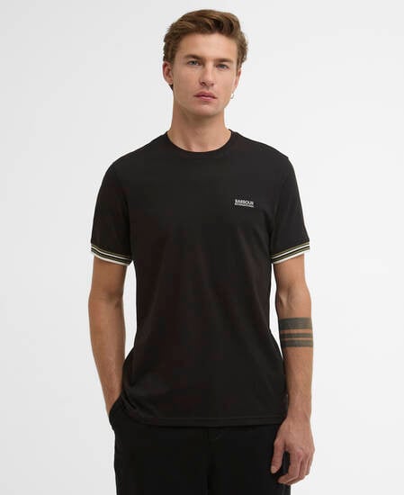 T-shirt Burnwood con fondo manica a contrasto Black