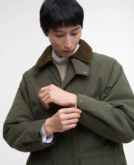 Freizeitjacke Oversized Bedale Padded Olive