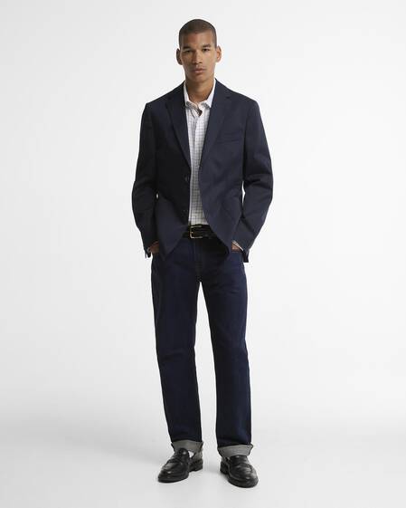 Bellamy Cotton Blazer Navy