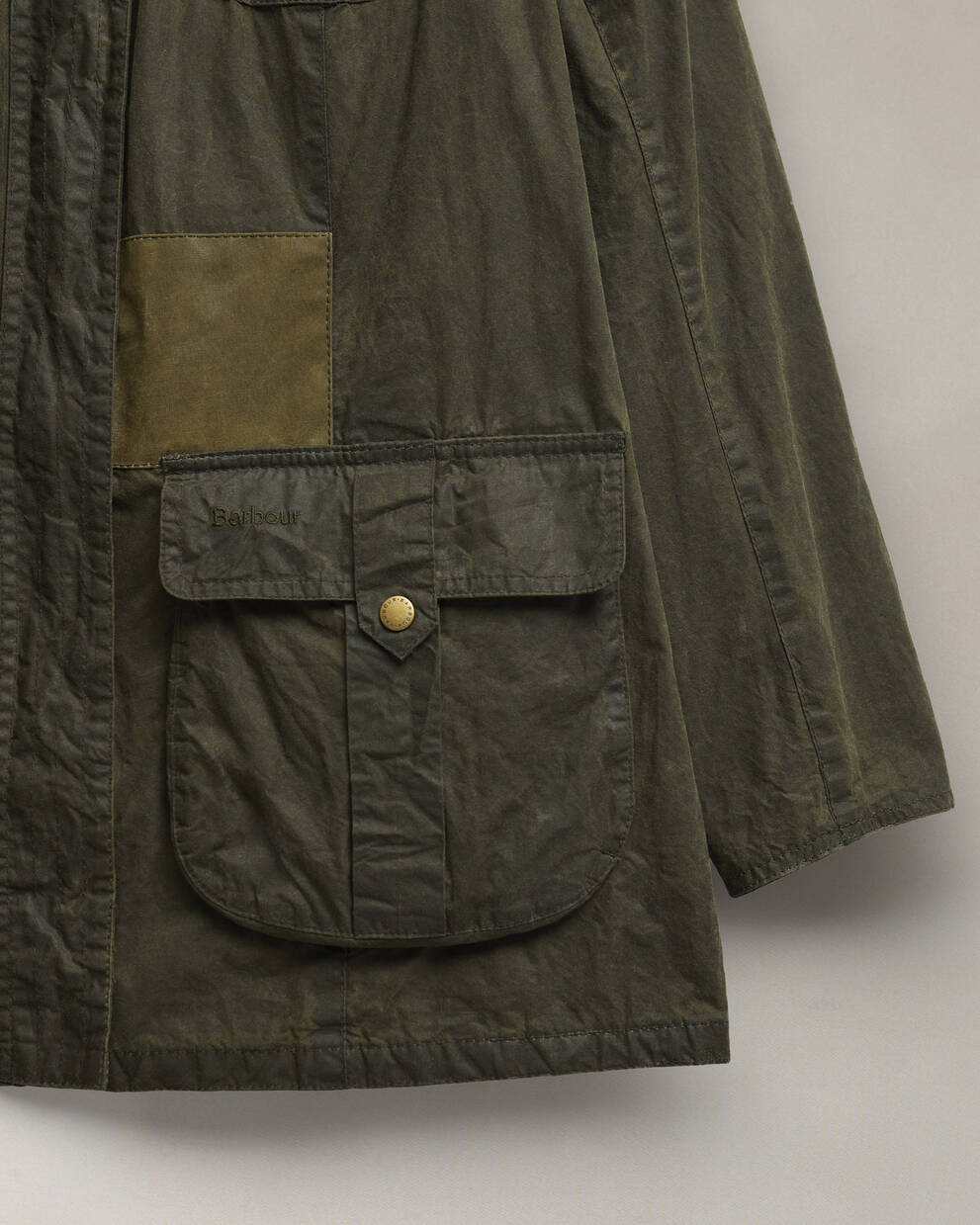 Barbour Re-Loved Defence Waxed Jacket - Size 18