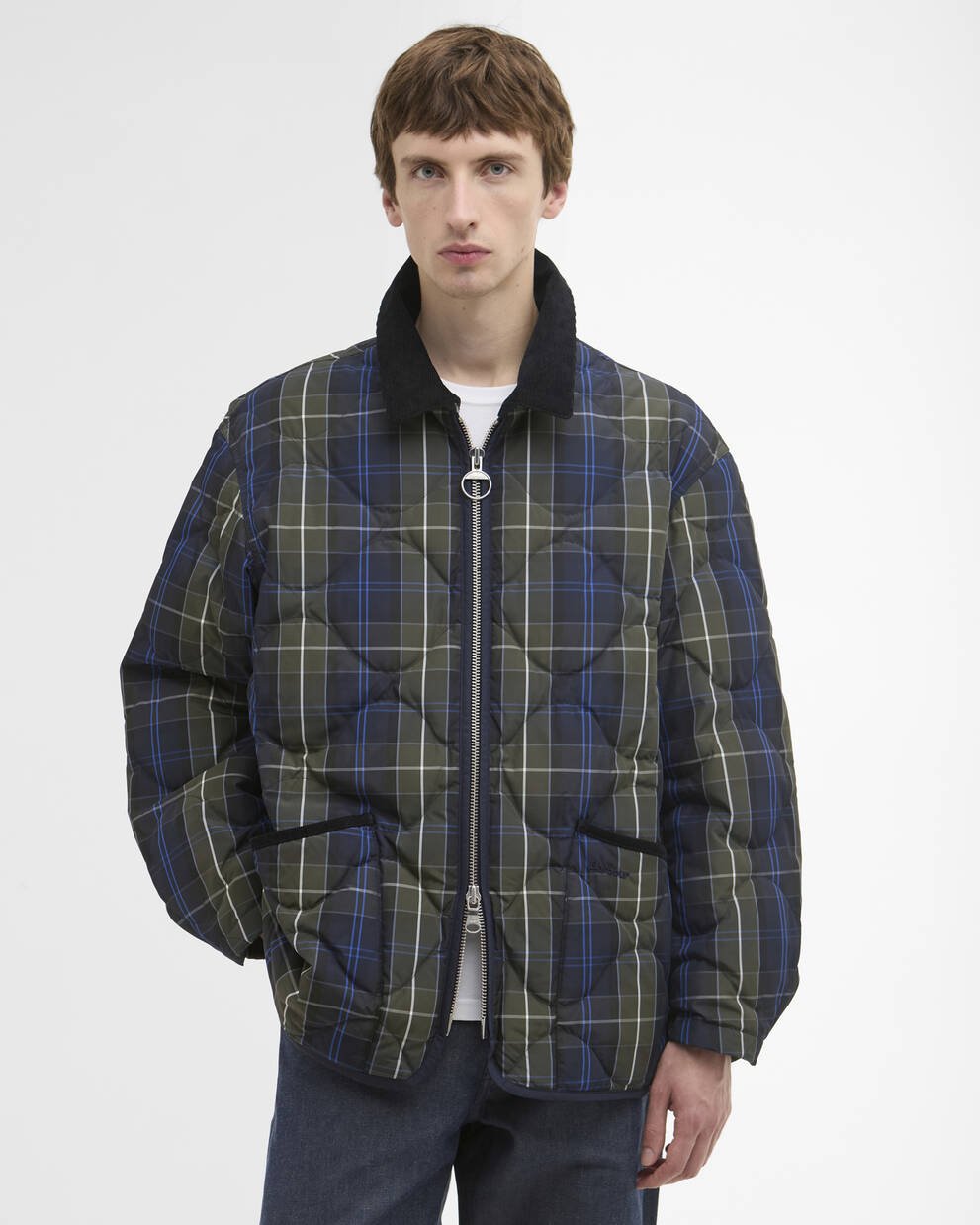 Barbour x ARKET Tartan Quilted Jacket