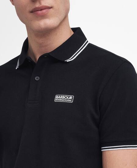 Evan Short-Sleeved Polo Shirt Classic Black