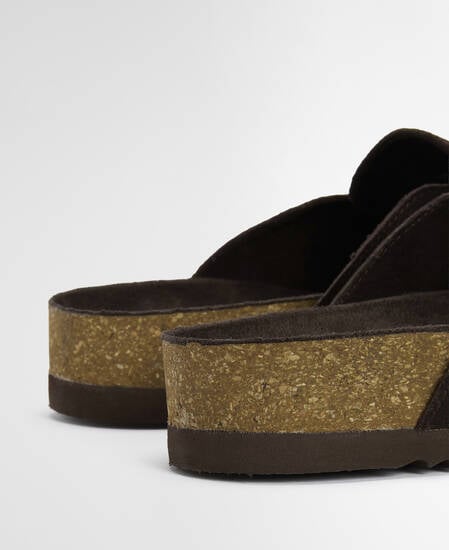 Bowman Suede Mules Choc Suede