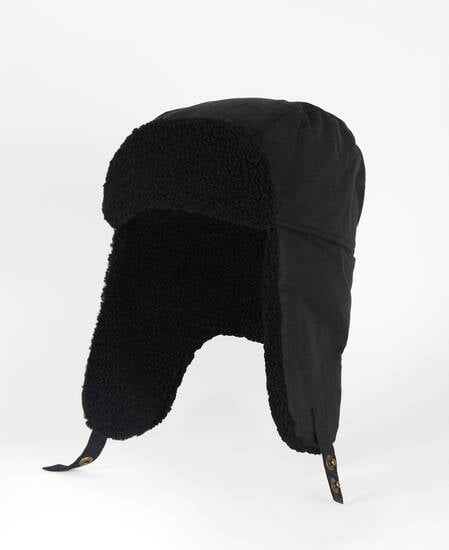 Morar Waxed Trapper Hat Classic Black