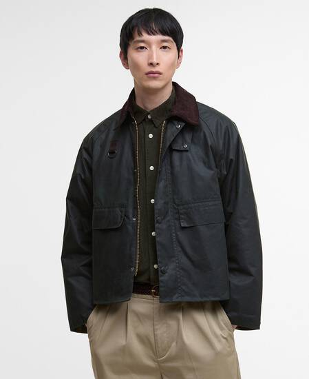Modified Spey Waxed Jacket Sage