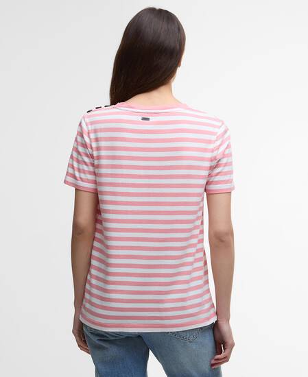 T-shirt Ferryside con motivo a righe Coral Stripe