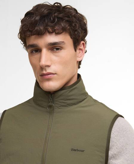 Reversible Fleece Gilet Fern