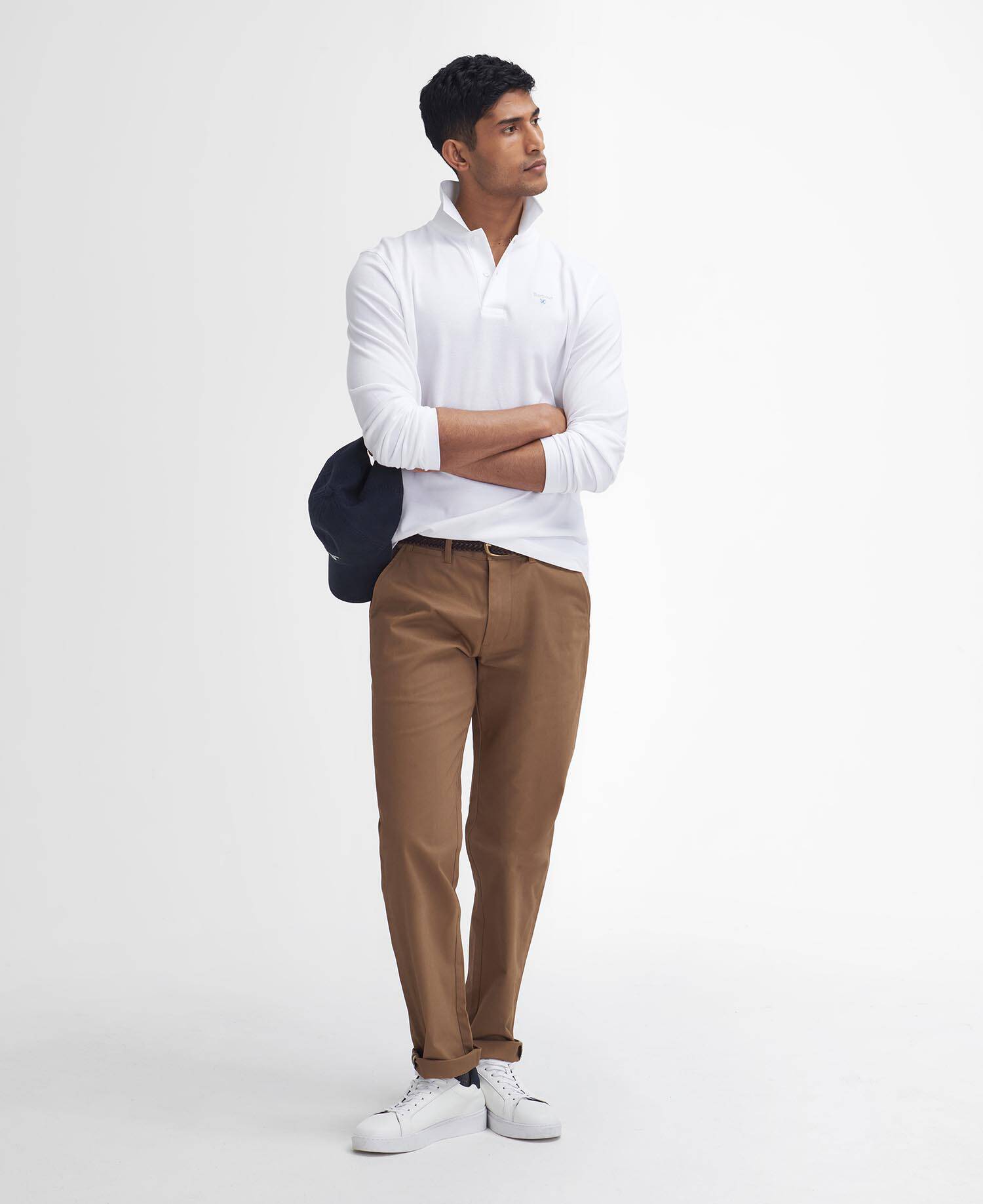 Suede Sateen Tailored Trousers Sandstone image number 0