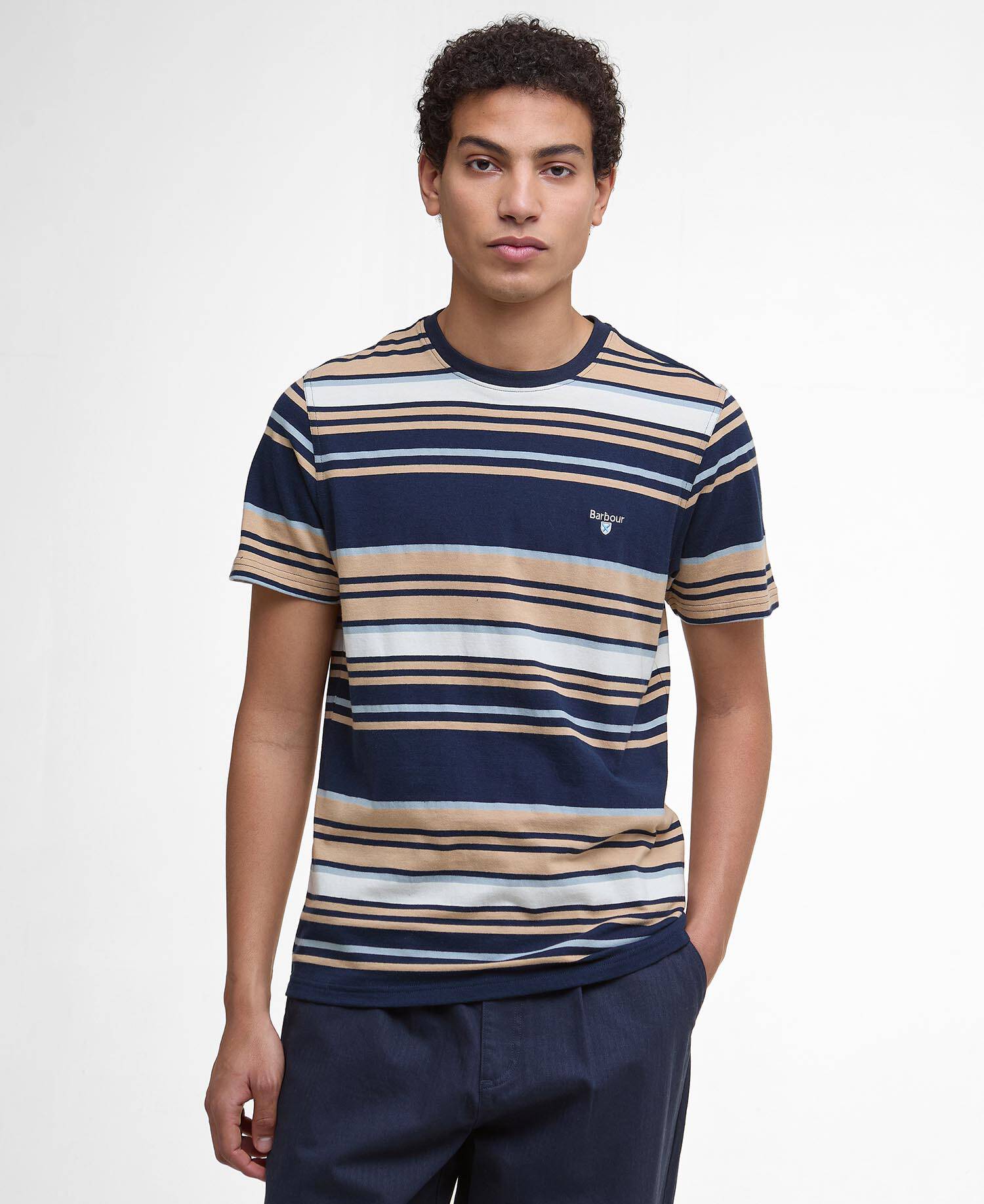 Aickmen Tailored Striped T-Shirt image number 0