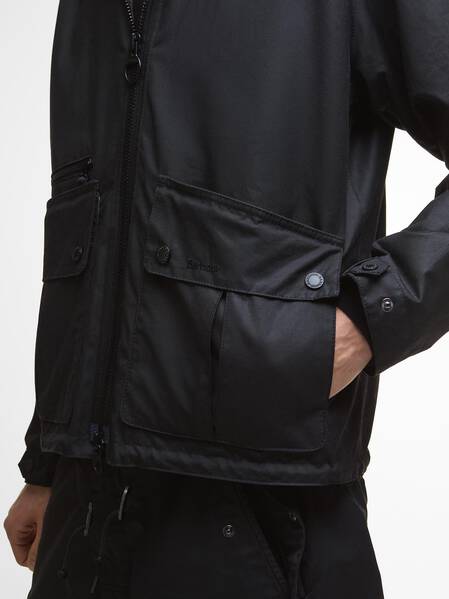 Re-Engineered Bardon Spey Waxed Jacket Black