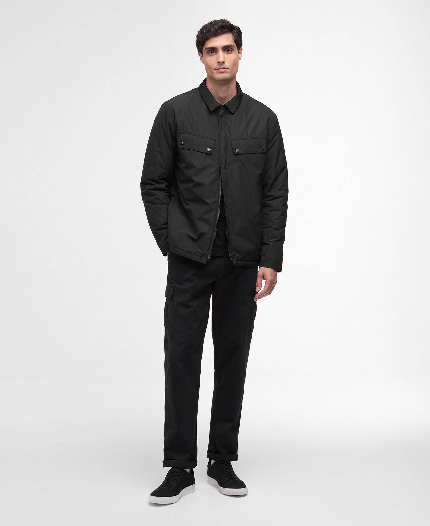 Padded Ariel Shirt Jacket Black image number 1
