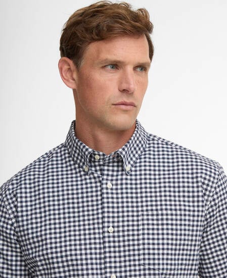 Gingham Aukside Regular Shirt Navy