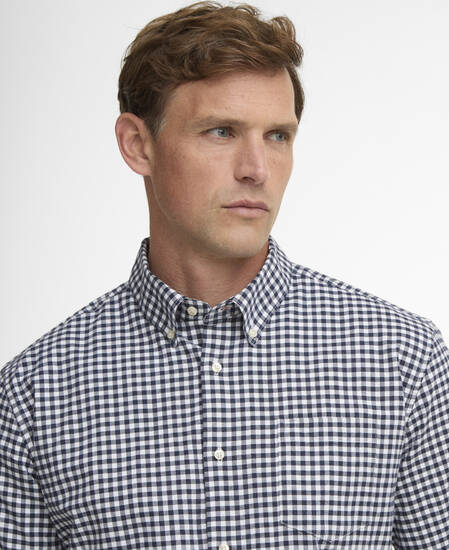 Gingham Aukside Regular Shirt Navy