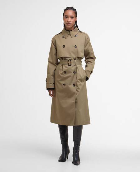 Trench antipioggia Aoife Military Brown/Hessian Tartan