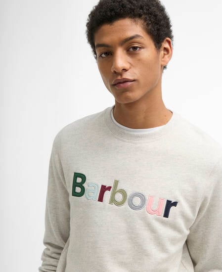 Felpa in piqu&eacute; con logo Ecru Marl