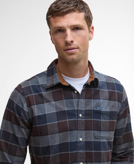Valley Tailored Long-Sleeved Shirt Dark Oak