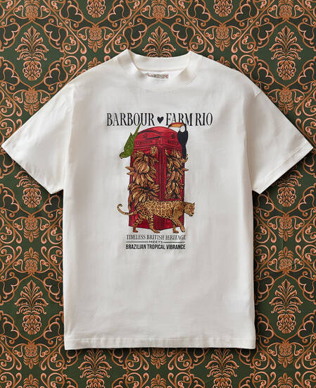 Barbour FARM Rio Maria Clara Graphic T-Shirt Off White