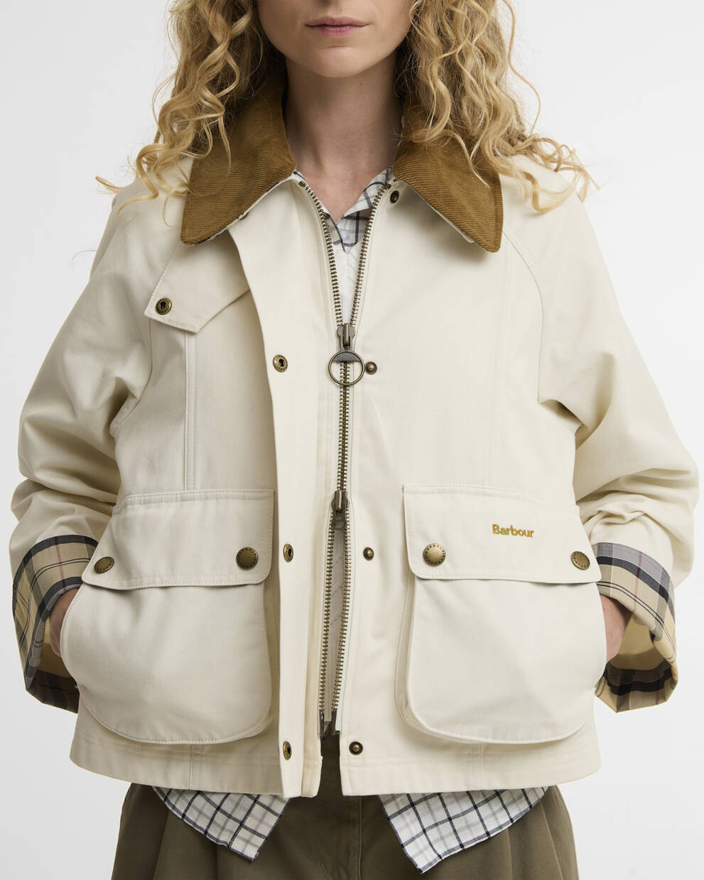 Cropped Beadnell Casual Jacket Light Pearl/Dress/Beige