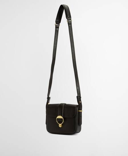 Mini Rosa Leather Crossbody Bag Black