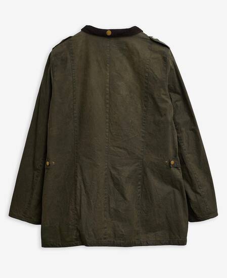 Barbour Re-Loved Defence Waxed Jacket - Size 18 Olive Barbour Re-Loved Defence Waxed Jacket - Size 18 Olive