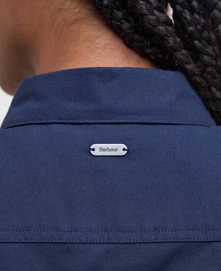 Lavender Tailored Long-Sleeved Shirt Navy/Hessian