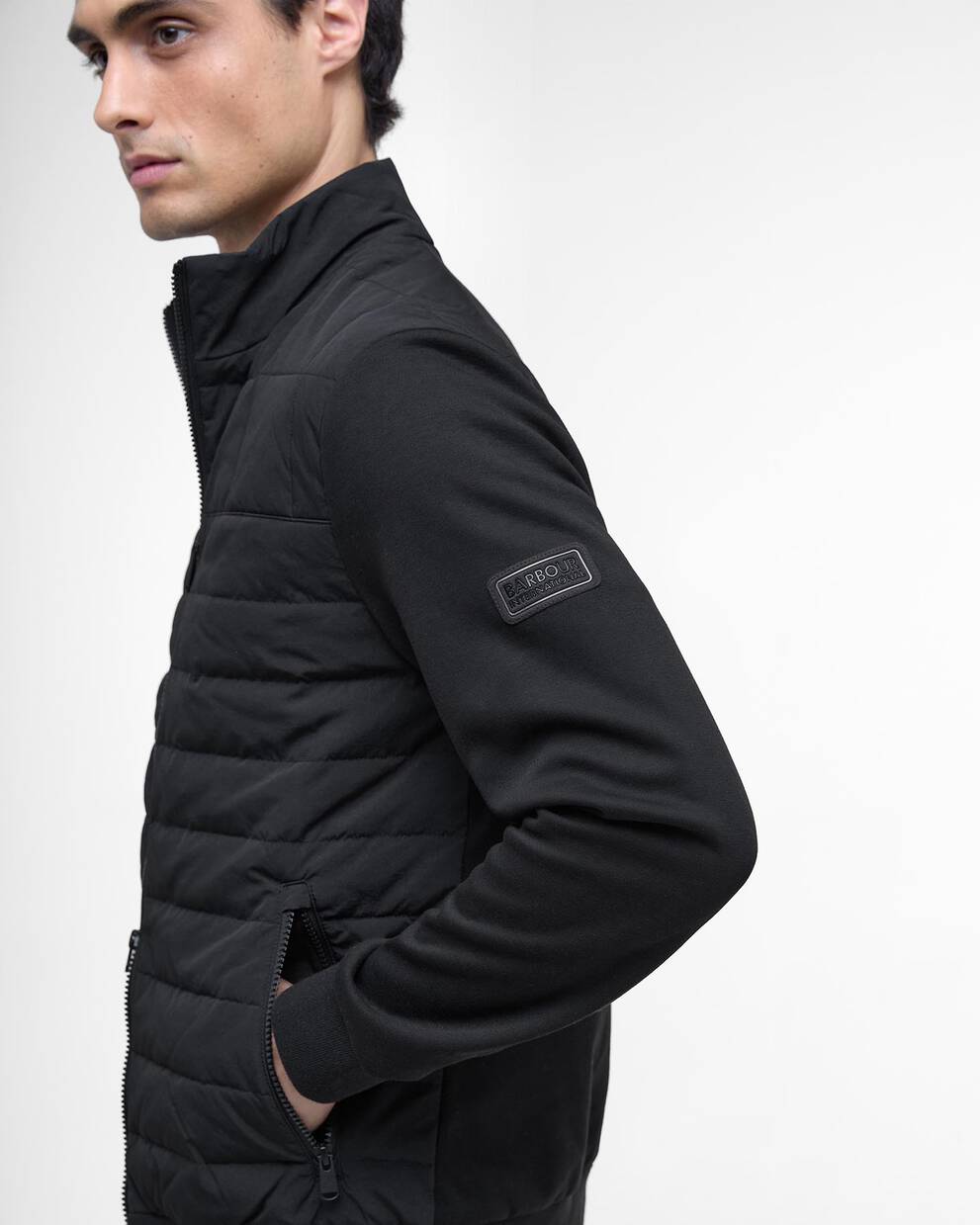 Felpa Collins con trapuntatura orizzontale