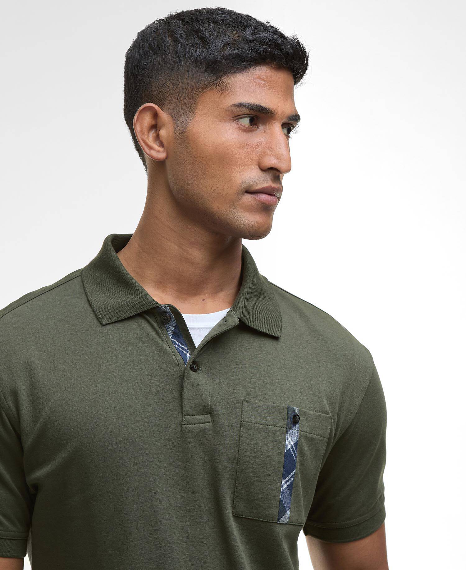 Thornaby Tailored Polo Shirt Mid Olive image number 3