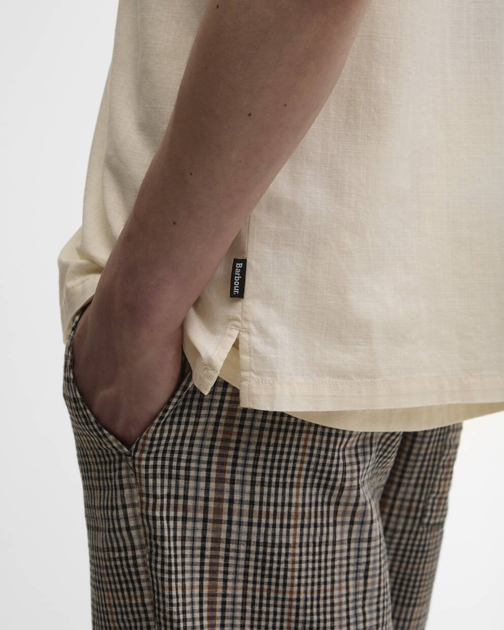 Camicia a maniche corte Parkvale Slub con vestibilit&agrave; rilassata