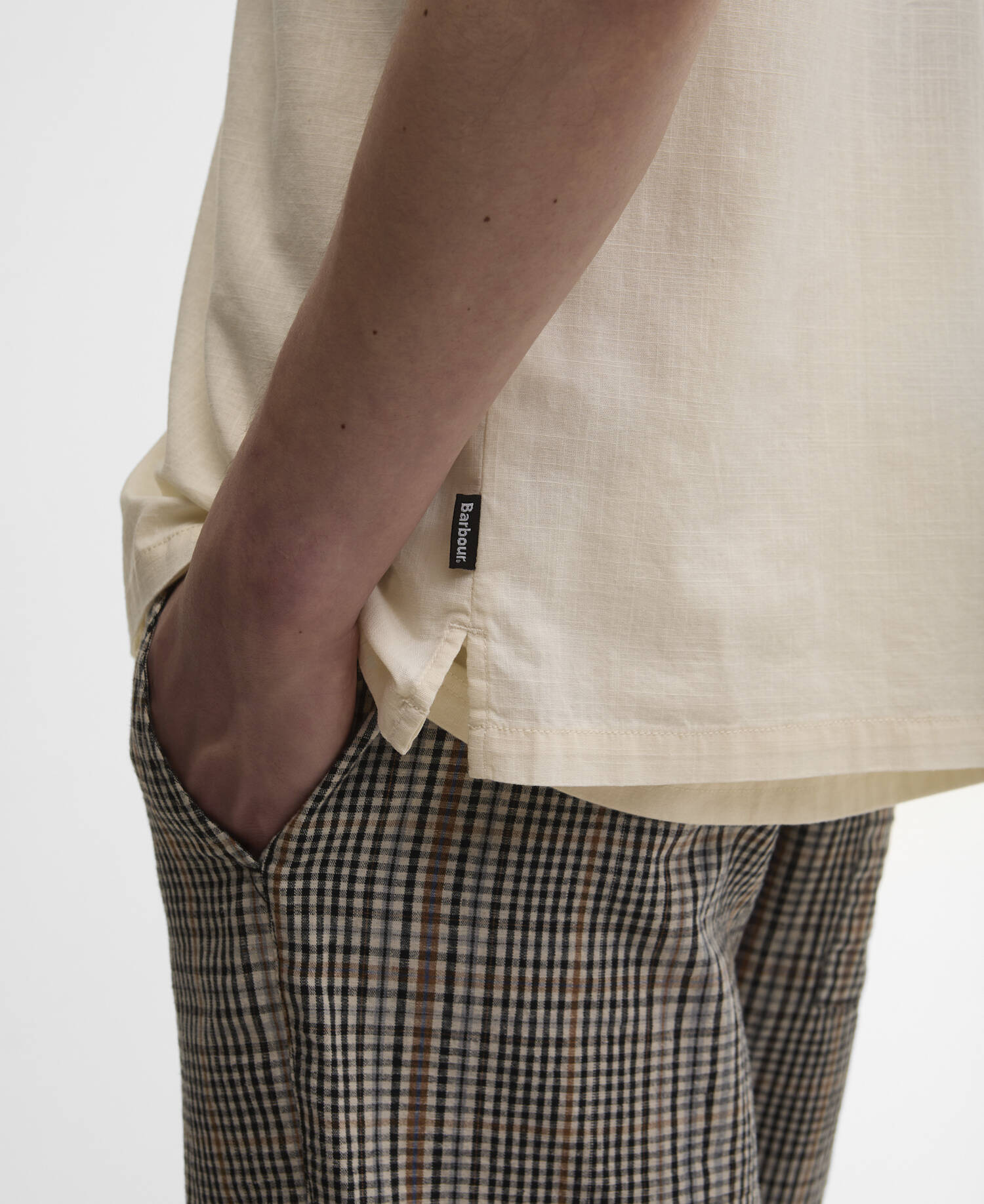 Camicia a maniche corte Parkvale Slub con vestibilit&agrave; rilassata image number 4