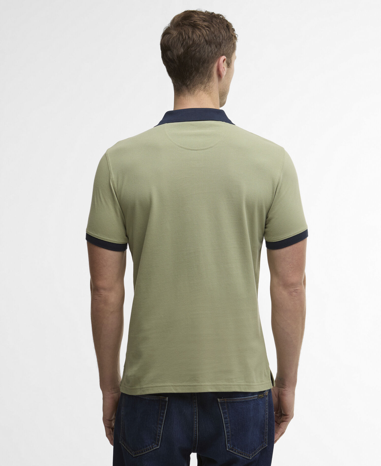 Polo Lynmouth con dettagli a contrasto Laurel Green
