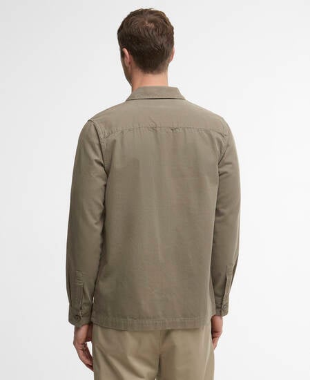 Washed Cotton Overshirt Smokey Olive