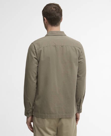 Washed Cotton Overshirt Smokey Olive