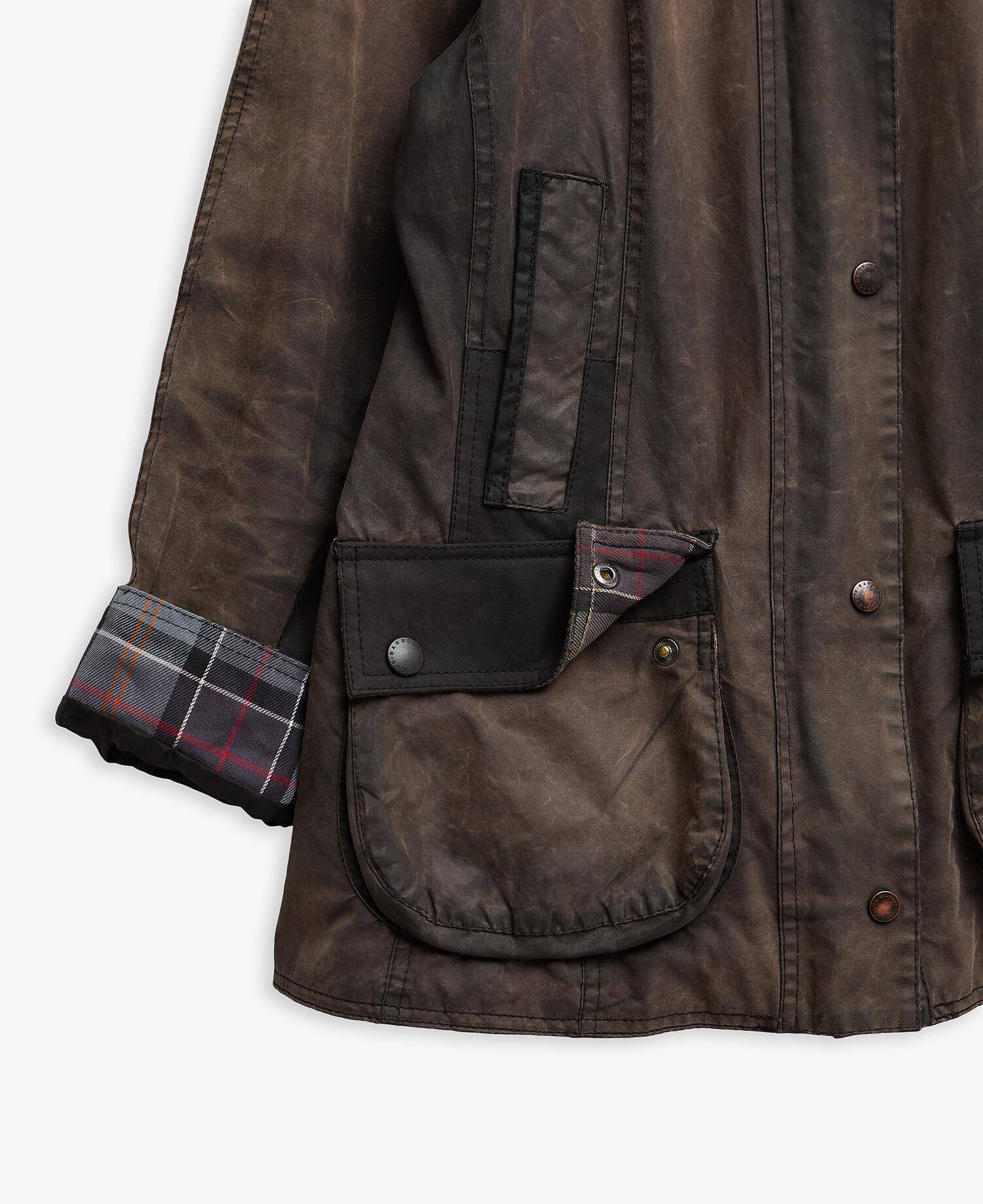 Barbour Re-Loved Beadnell Waxed Jacket - Size 12 Black image number 4