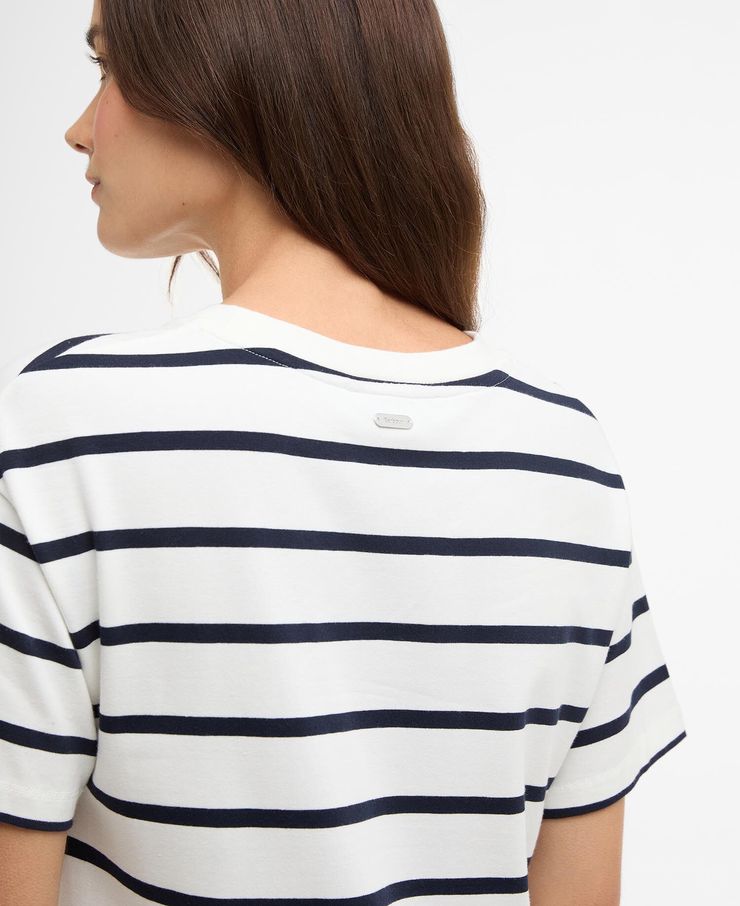 Selena Striped Midi Dress Cloud/Navy Stripe