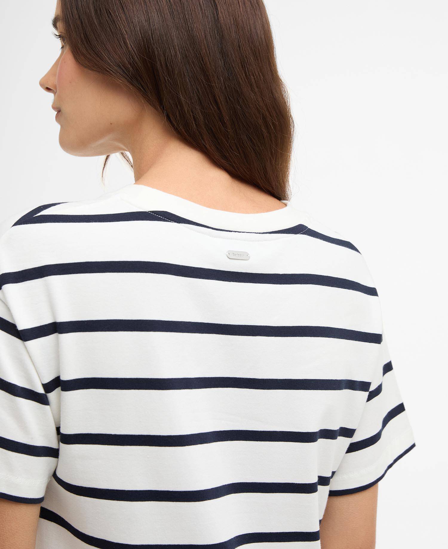 Selena Striped Midi Dress Cloud/Navy Stripe image number 4