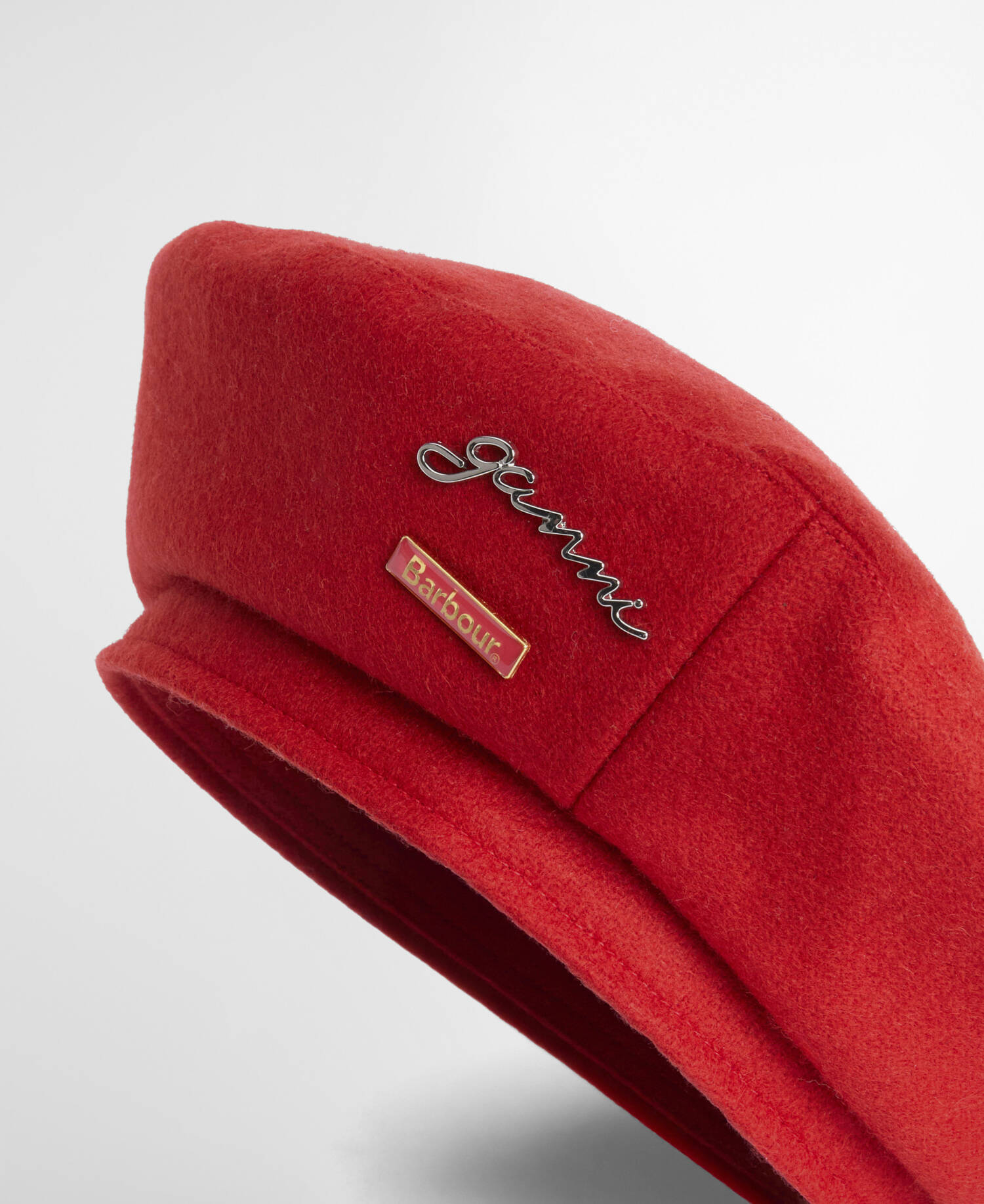 Barbour x GANNI Beret Red image number 3