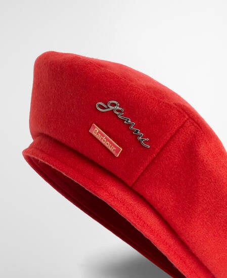 Barbour x GANNI Beret Red