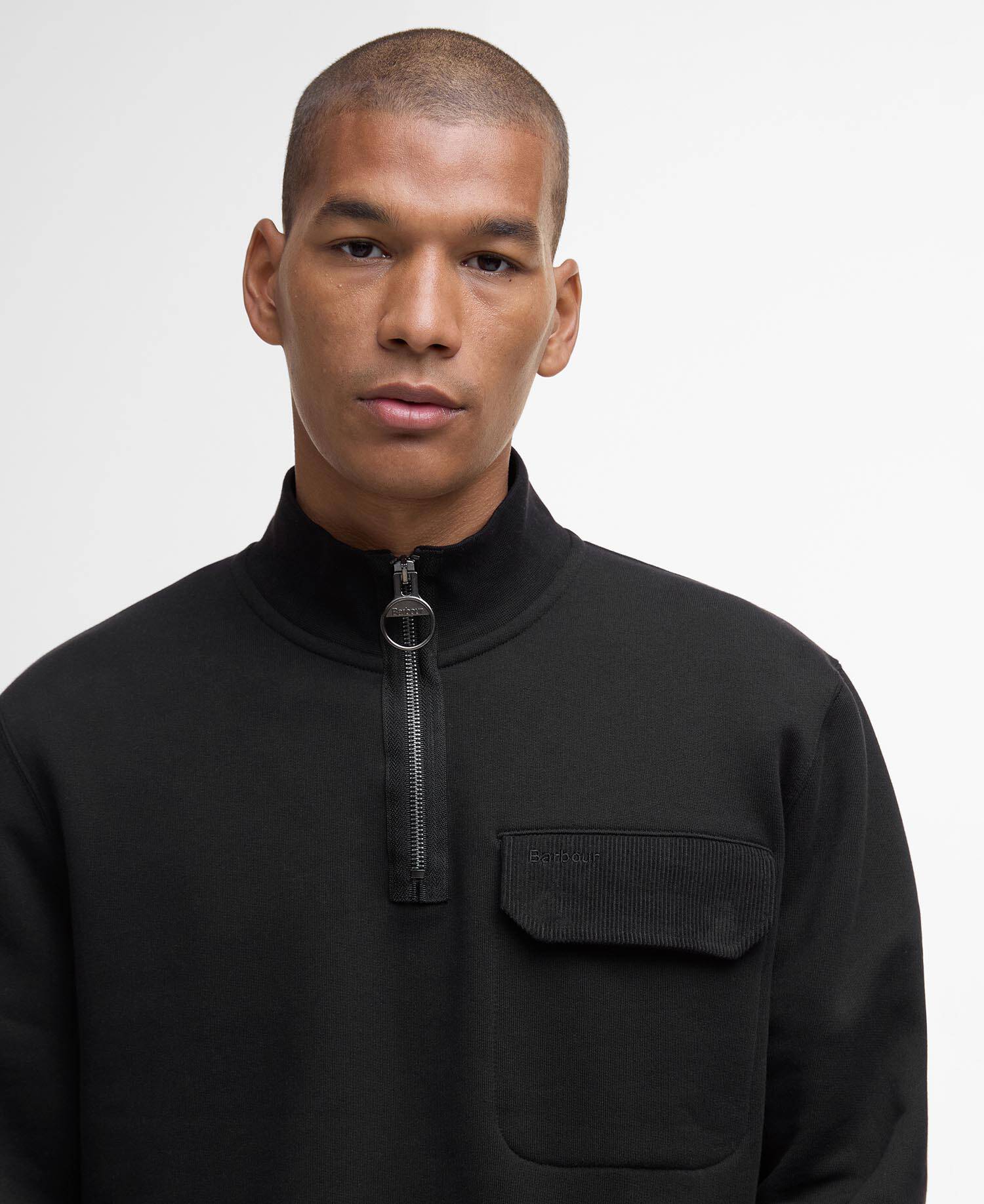 Lowgill Relaxed Quarter-Zip Sweatshirt Black image number 3