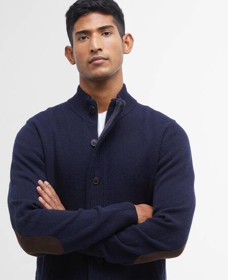 Essential Elbow-Patch Cardigan 