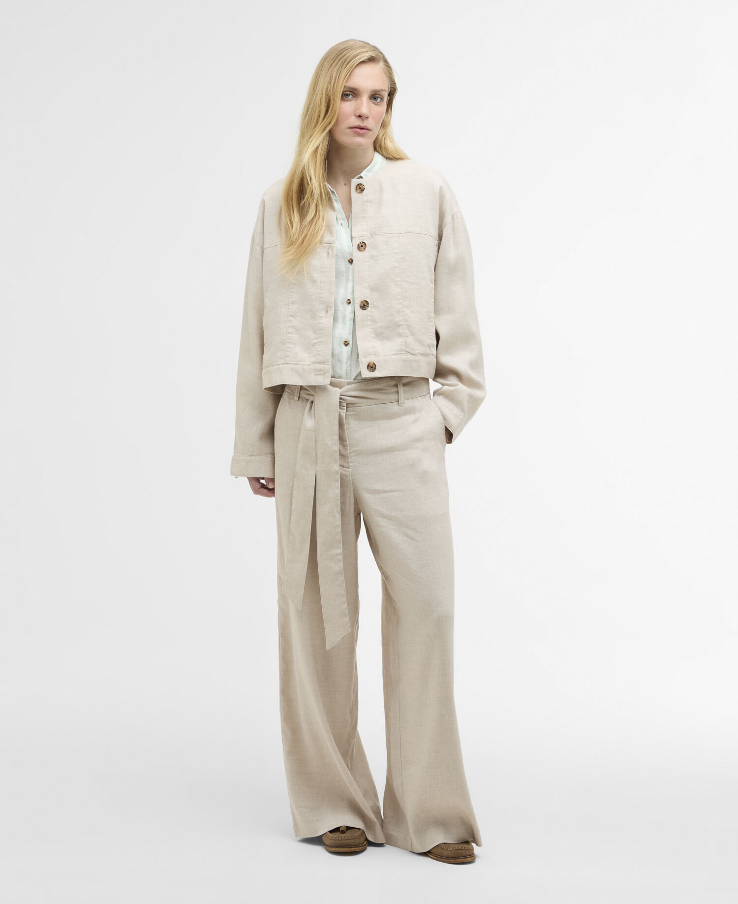 Overshirt Gabby Collarless Mist