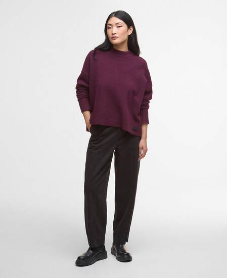 Cardigan con zip Leonie Black Cherry