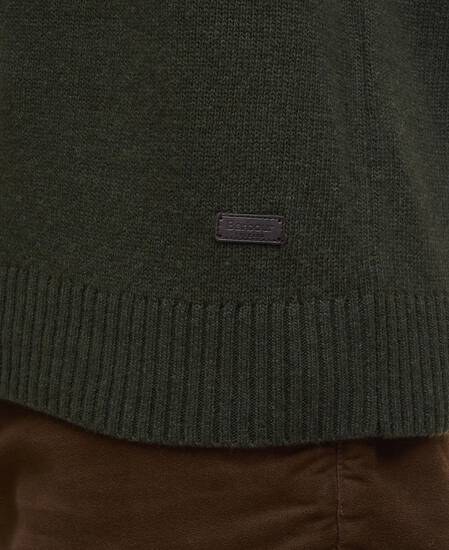 Maglione a collo alto con risvolto Kelp Olive