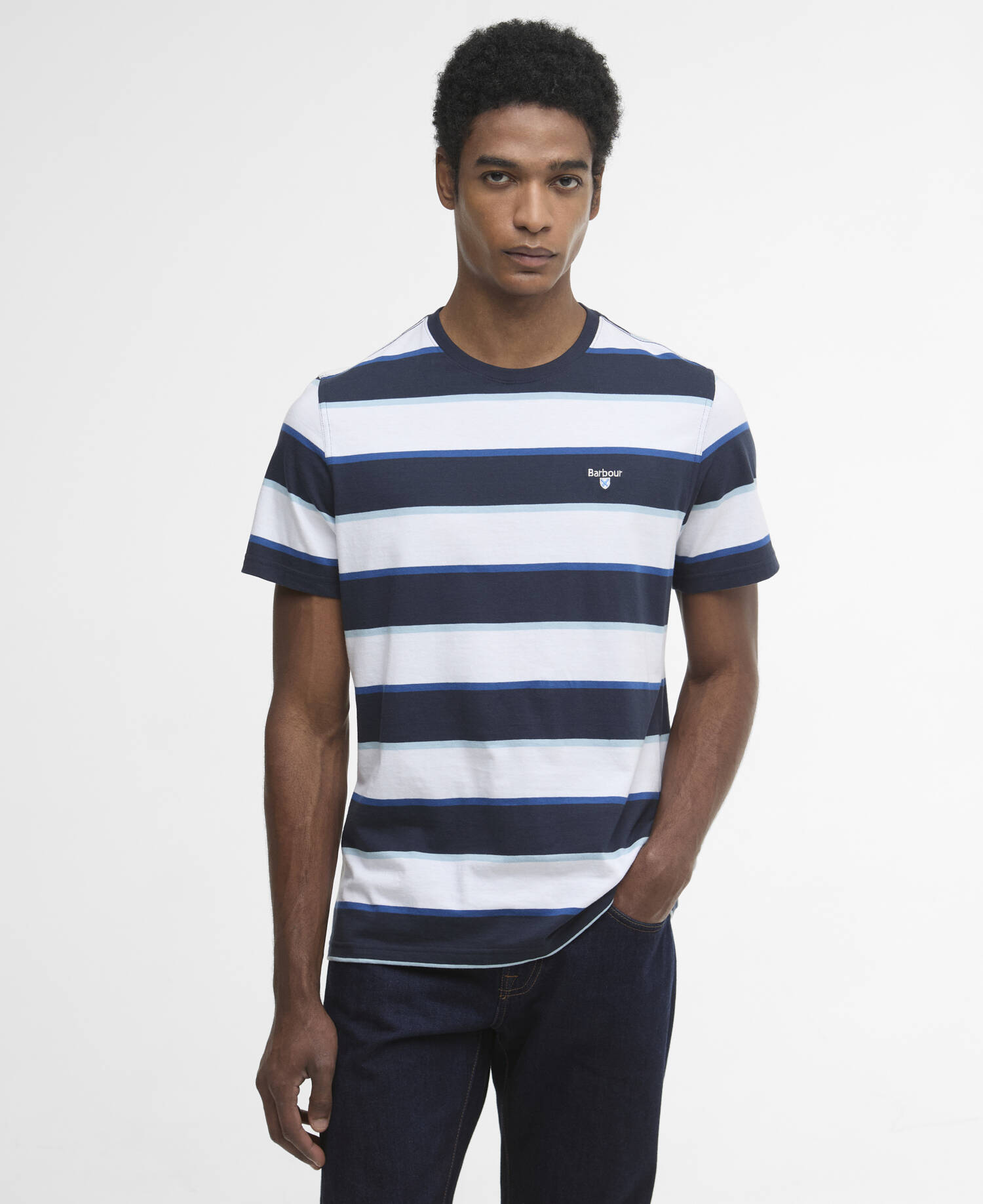 Meldon Stripe T-Shirt Navy image number 0