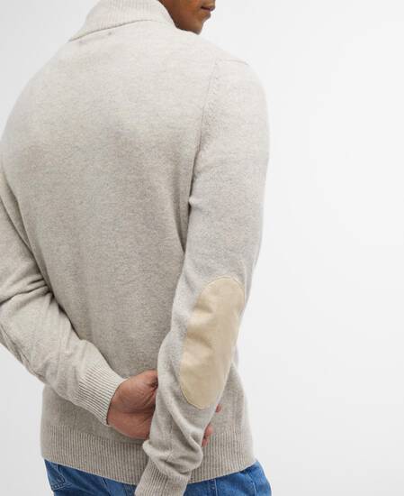 Essential Elbow Patch Jumper Pearl