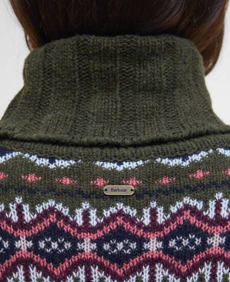 Helen Fair isle Roll-Neck Jumper Olive Multi