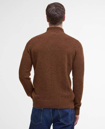 Nelson Essential Half-Zip Jumper Dark Sand
