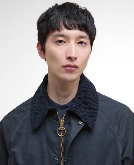 Peached Oversized Bedale Casual Jacket Classic Navy